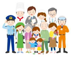 シニア夫婦の暮らしのイメージイラスト